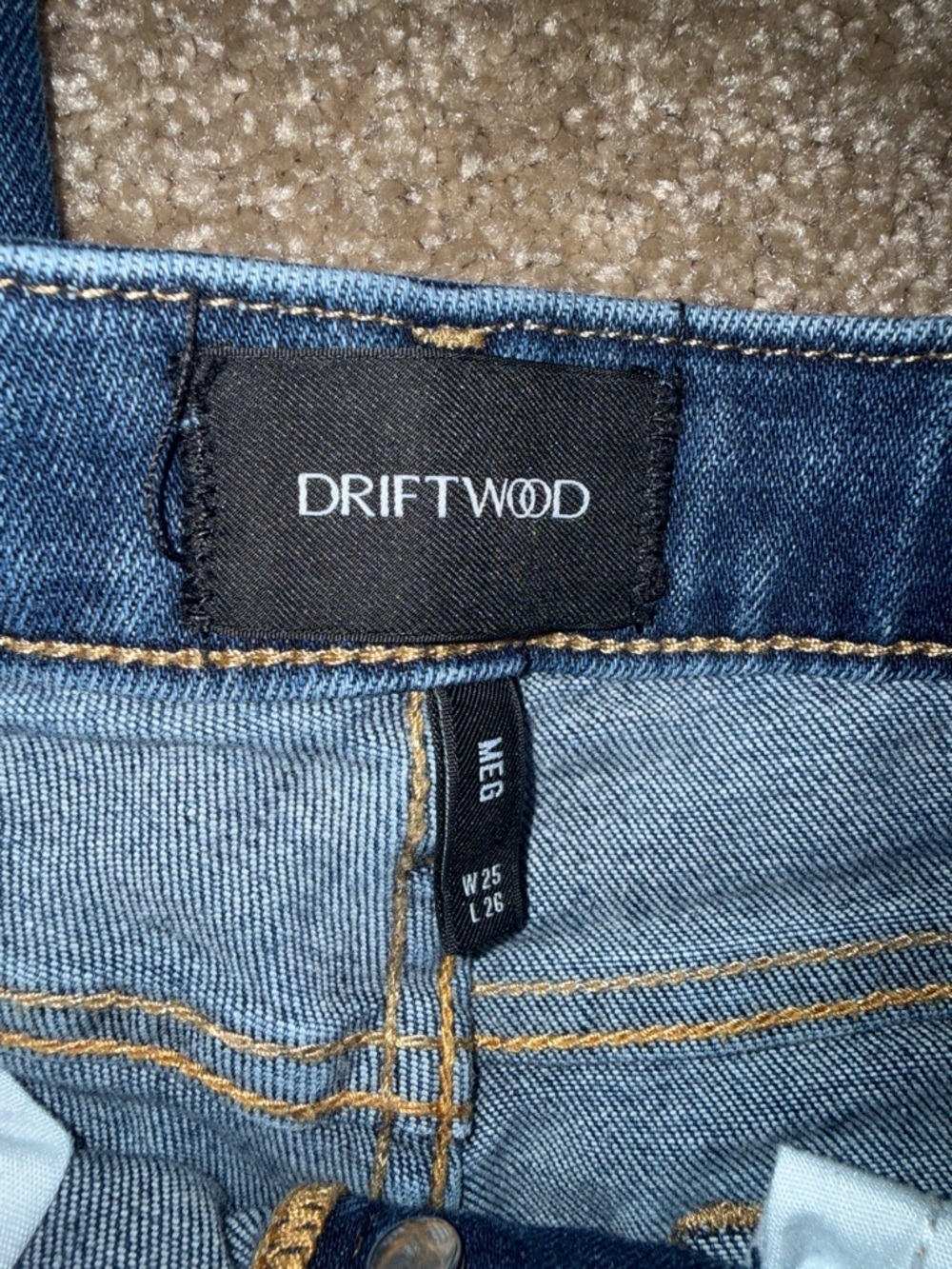 Driftwood Meg High Rise Straight Crop jeans buttonfly size 25 Anthropologie B7 - Picture 3 of 7